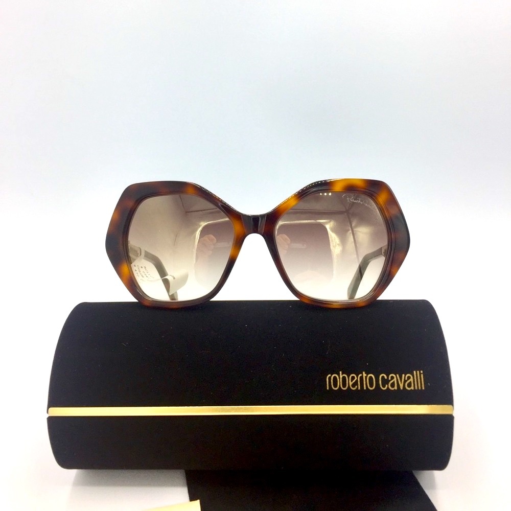 Roberto Cavalli Sunglasses Square Tortoise Sunglasses - Picture 15 of 16